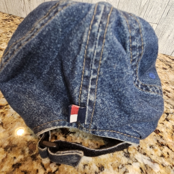 Tommy Hilfiger Jeans Denim Blue Hat Cap Vintage Strap Back - Picture 6 of 13